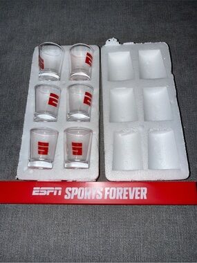 ESPN Sports Forever ESPN Logo Shot Glass Set (6 Shot Glasses)